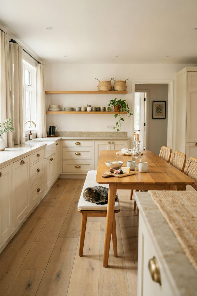 California Casual Kitchen and Dining Room